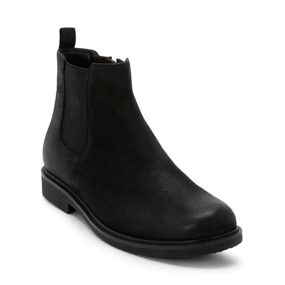 Blondo Waterproof Grant Black Nubuck Leather Chelsea Zip Ankle Boots Booties 8 - Picture 9 of 9